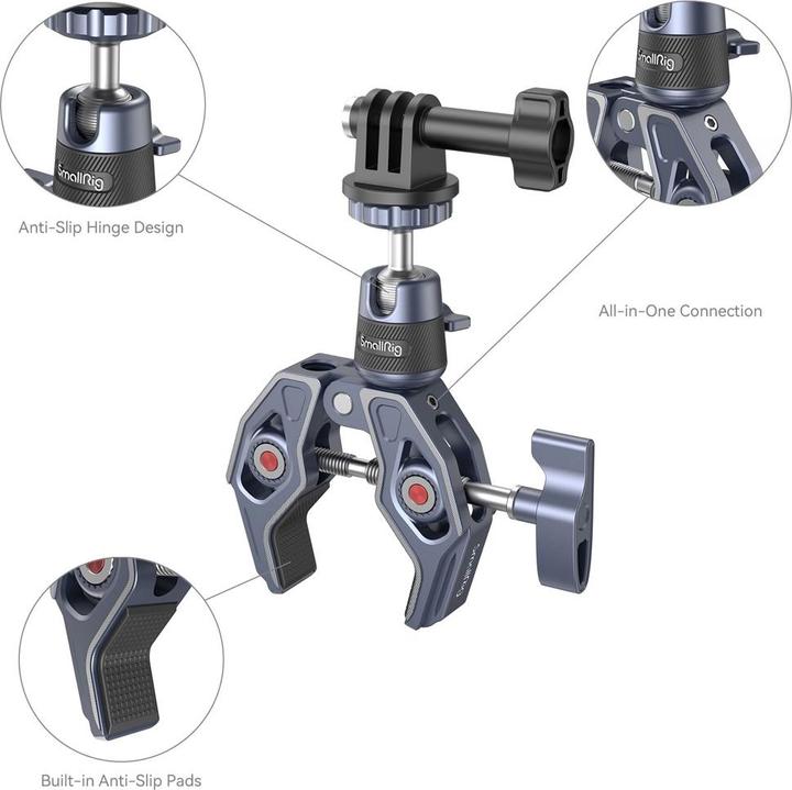 Actual product image SmallRig Super Clamp with 360° Ball Head Mount for Action Cameras 4102B