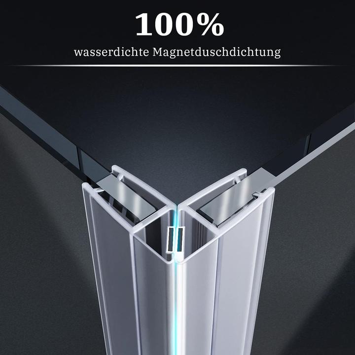 Image du produit SONNI Cabine de douche d'angle 195 cm 100x100x195 cm (195 cm, 100 cm, 195 cm)