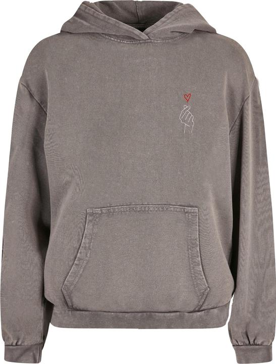 Immagine prodotto Merchcode Ladies K Heart Acid Washed Oversized Hoody - 187683 (S)