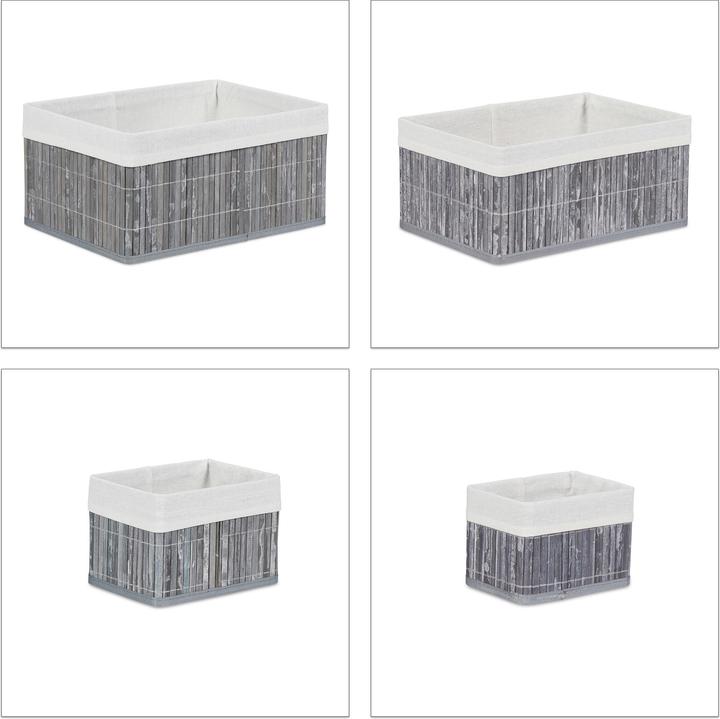 Actual product image Relaxdays Set of 6 Storage Baskets (6 x, 35 x 25 x 17 cm)