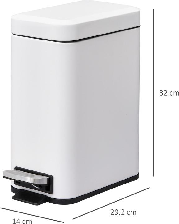 Immagine prodotto Homcom Cestino per rifiuti con pedale (5 l)
