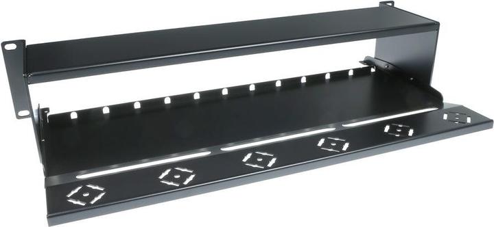 Actual product image Fiber panel High Density 2U for 12 MTP"-MPO cassettes / keystone adapterplates