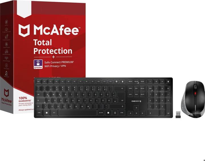 Produktbild CHERRY DW 9500 Slim + McAfee 1Y 3 User (DE, Kabellos)