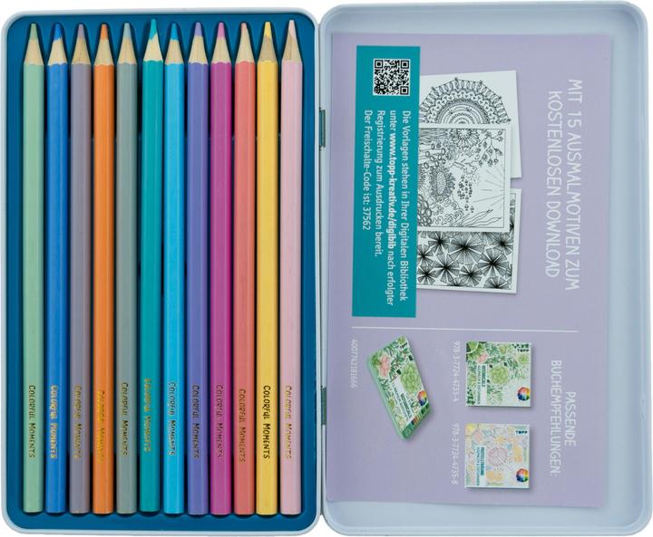Actual product image Topp Colorful Moments Design Box with Crayons - Pastel Dreams (Multinational, 12 x)