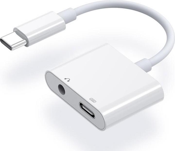 PowerGuard Adattatore AUX con jack da 3,5 mm USB-C, DAC a 24 bit e 96 kHz e caricabatterie (USB tipo C, Jack da 3.5mm)