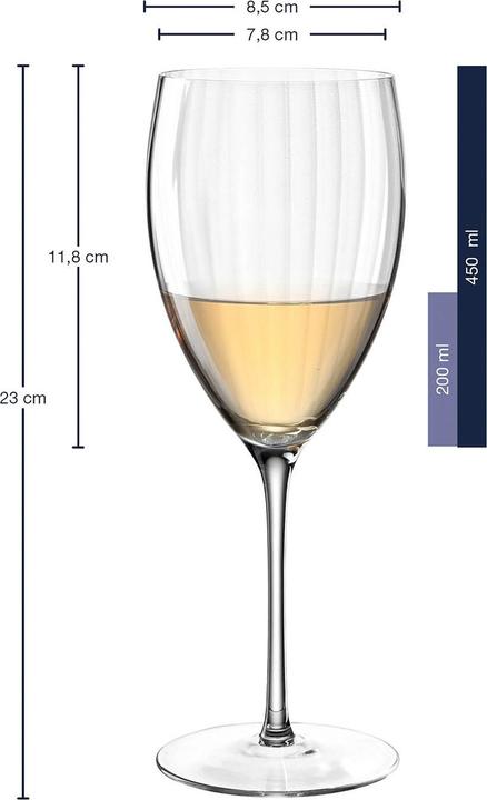 Produktbild Leonardo Weissweinglas Poesia 450 ml, 6 Stück, Transparent (45 cl, 6 Gläser, Weissweingläser)
