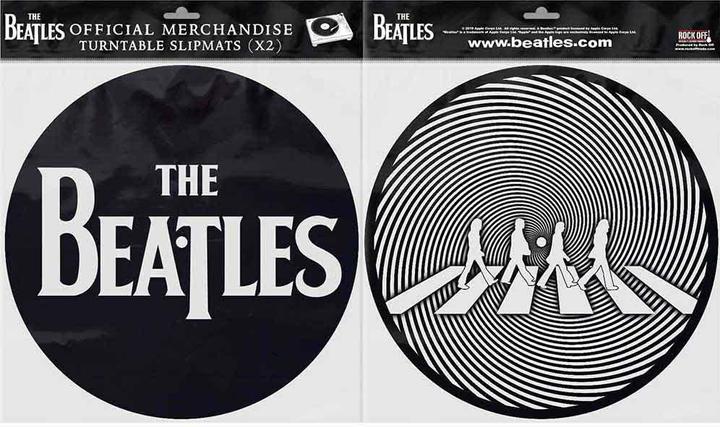 Immagine prodotto The Beatles Crossing Silhouettes Logo Drop T Tappetino per Tavolo Girevole Misura Confezione 2 (Giradischi)