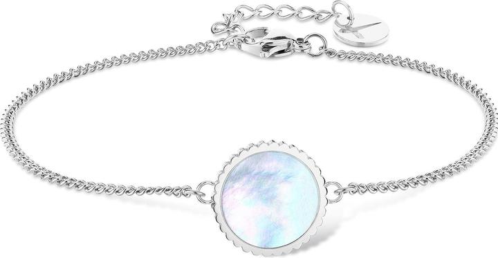 Tamaris Decent Mop Coin Mother of Pearl Steel Bracelet TJ-0434-B-21 (21 cm, Edelstahl)
