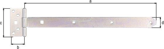 Immagine prodotto Alberts Erpice trasversale tipo 124 leggero, 400 x 33 mm zincato, strato spesso passivato (1 pz.)