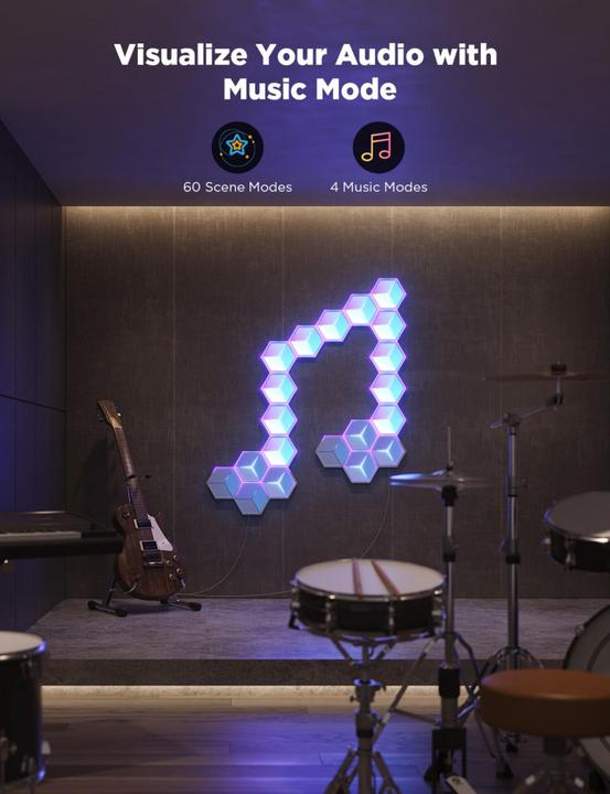 Actual product image Govee Glide Hexa Ultra (130 lm)