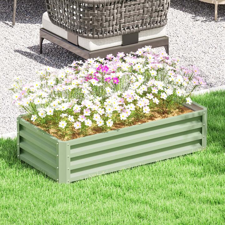 Produktbild Outsunny Hochbeet Verzinkter Stahl Grün
