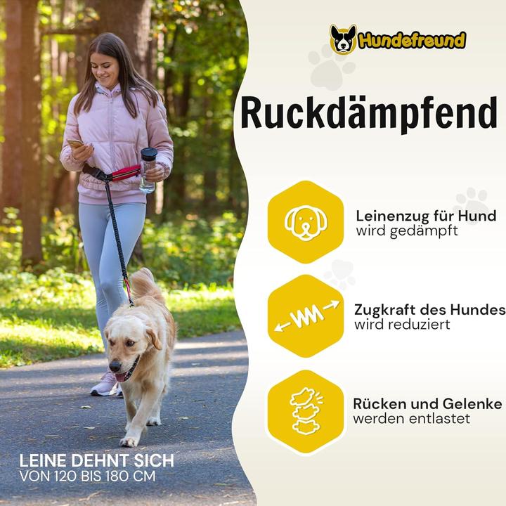 Actual product image Hundefreund Joggingleine mit Bauchgurt (Dog, Jogging, Pushbike)
