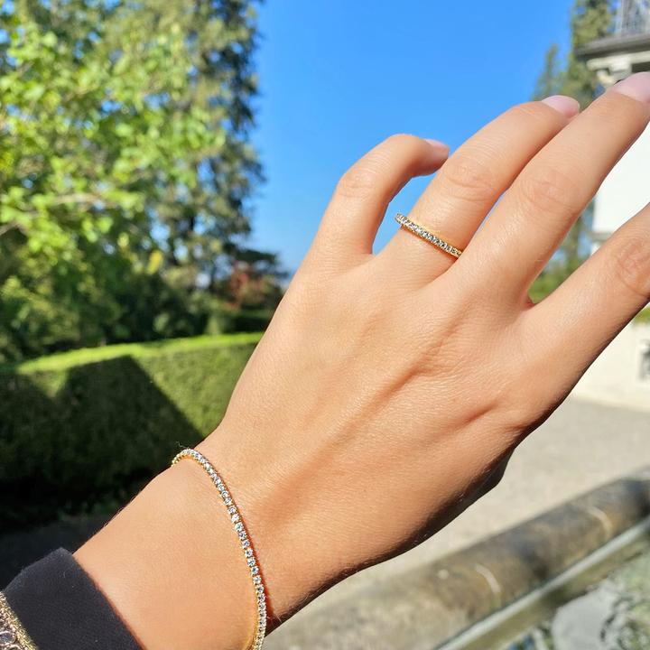 Image du produit Candy Bague Addison, argent sterling 925, plaqué or (50, Argent 925)