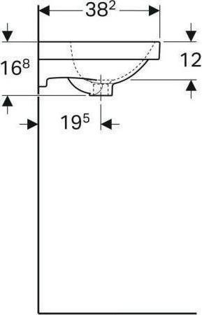 Produktbild Geberit Handwaschbecken Acanto 45 cm wei Keratec 500636018 (382 mm, 450 mm)