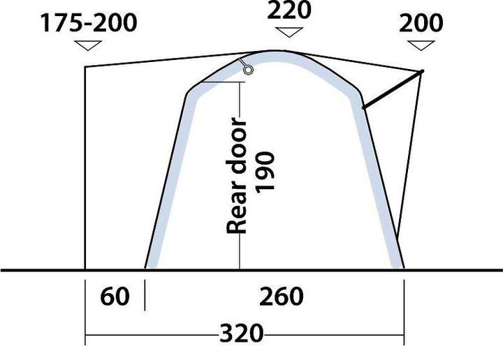 Image du produit Outwell Milestone Shade Air (Auvent, Tente gonflable, 16.30 kg, 4 personnes)
