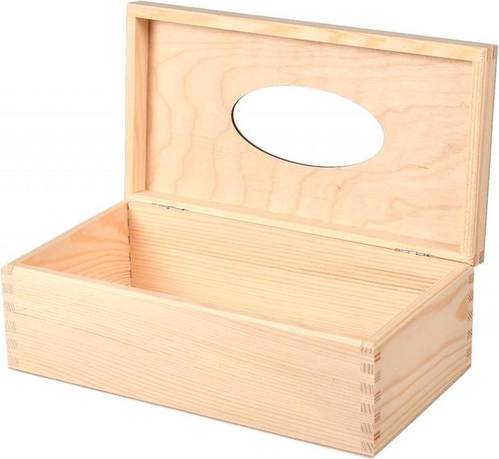 Actual product image Holzecke Handkerchief Box From Wood Nature (25.5 x 13.5 x 9 cm)