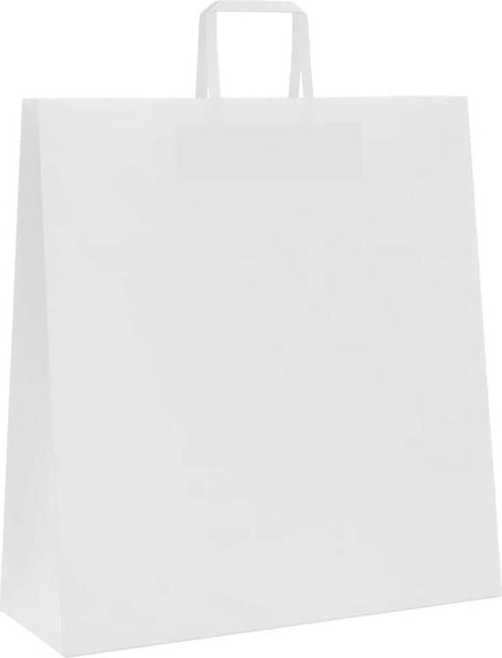 Actual product image VidaXL Kraft paper bags 50 pcs. with handle white 45x17x48 cm paper bag (Gift bag, 50 x)