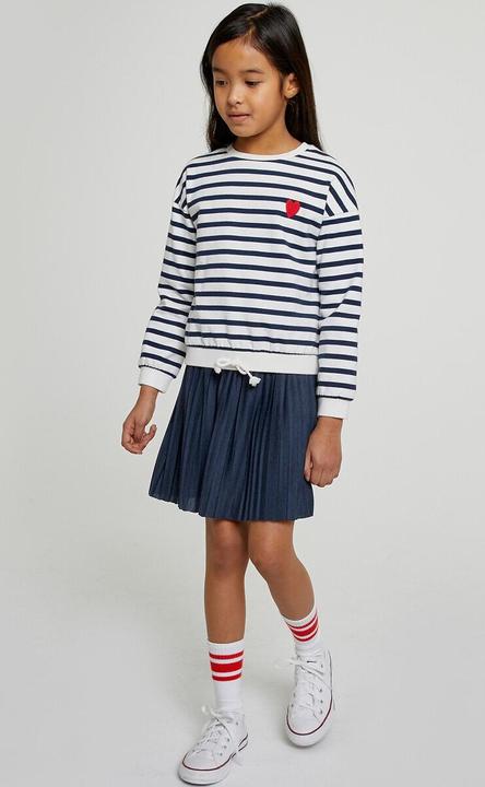 Actual product image La Redoute Collections Striped sweatshirt with round neckline (110)