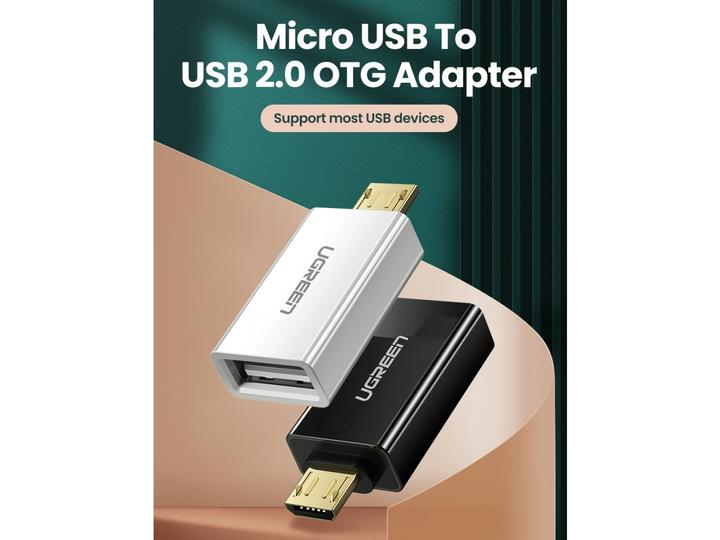 Actual product image Ugreen MicroUSB to USB Adapter OTG On-The-Go (Micro USB, USB)