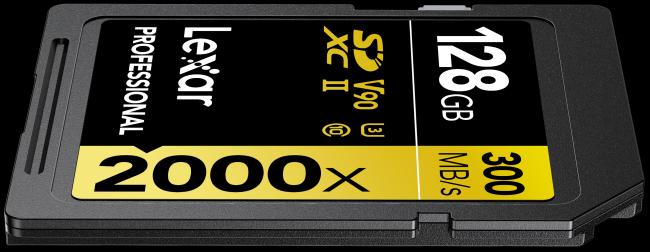 Actual product image Lexar Professional 2000x (128 GB, SDXC, U3, UHS-II)