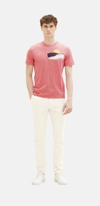 Immagine prodotto Tom Tailor T-Shirt Gestreiftes Kurzarmshirt mit Rundhalsausschnitt und Foto-Print (XXL)