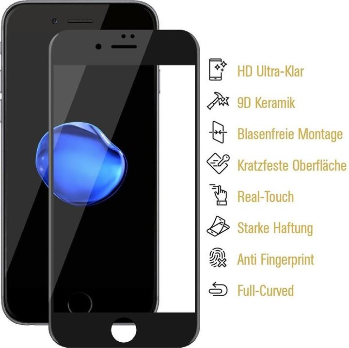 Produktbild Protectorking 3x Ceramic-Glass Full Cover HD Klar (3 Stück, Apple iPhone 8)