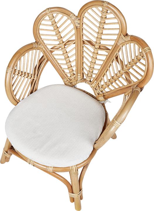 Produktbild Beliani Kinderstuhl Rattan natürlich Pfauform FLORENTINE II (Kinderstuhl)