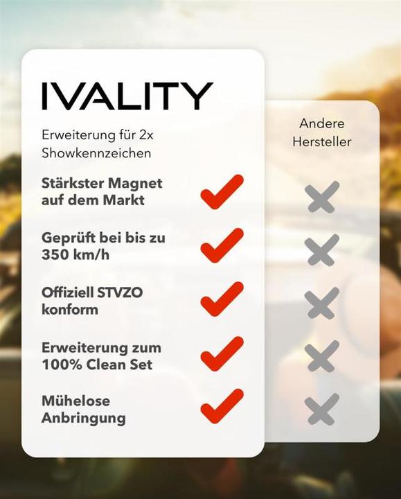 Actual product image Ivality Number Plate Holder Magnet Extension Show Number Plate (Front + rear, Universal)
