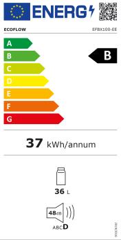 Energie-Label EcoFlow Glacier 45L Kühlbox mit Akku (55 l)