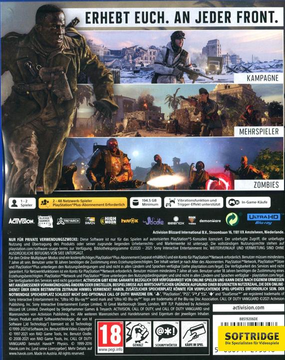 Produktbild Activision Call of Duty: Vanguard (PS5, DE)
