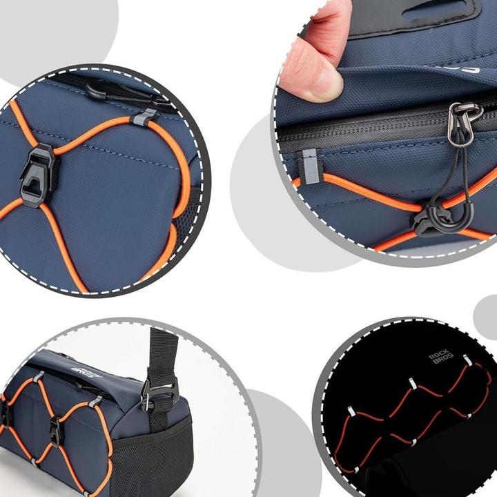 Actual product image Rockbros 30110054002 bicycle handlebar bag 2.2 l - blue (2.20 l, Handlebar bag)