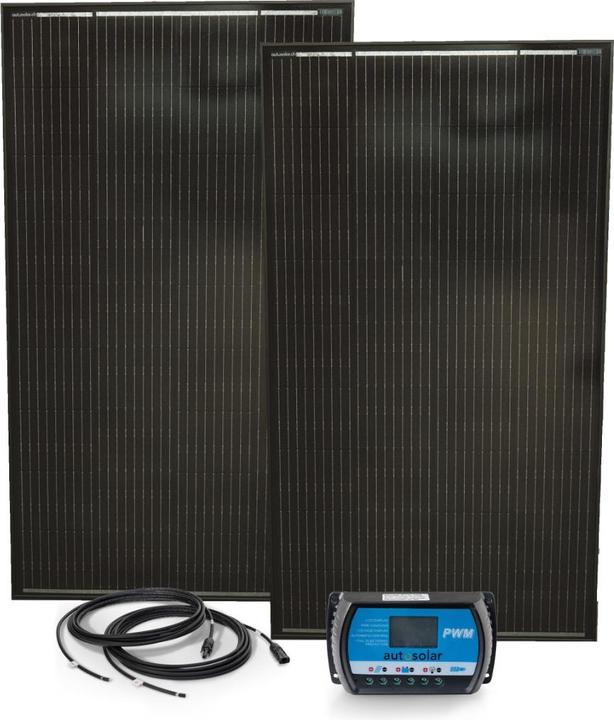 Produktbild Autosolar Solaranlage 320W mit Montagematerial für Gartenhaus (320 W)
