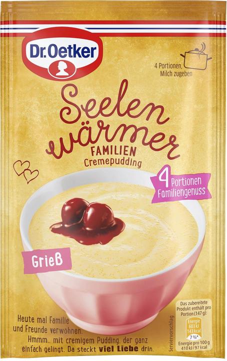 Image du produit Dr. Oetker Pudding Chauffe-âme Famille, Semoule (91 g)