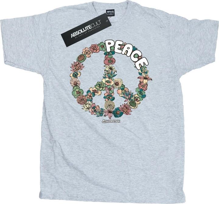 Actual product image Woodstock Mens Floral Peace T-Shirt (L)