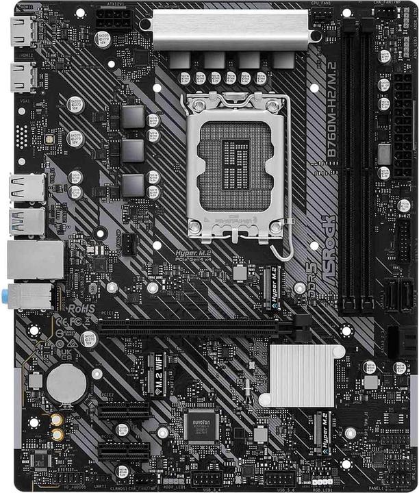 Image du produit AsRock B760M-H2/M.2 moederbord (LGA 1700, Intel B760, mATX)