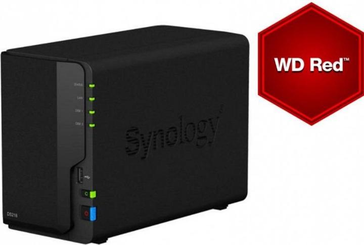 Produktbild Synology Ds218 (2 x 8 TB, WD Red Plus)