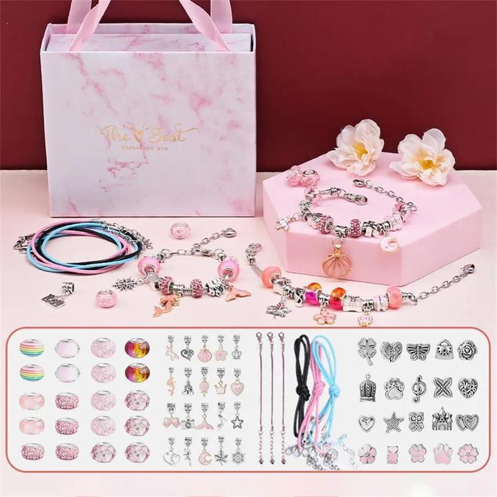 Image du produit Activity Board Bracelet pour enfants bricolage pendentif perle - Perles colorées Exquisite coffret-cadeau Set