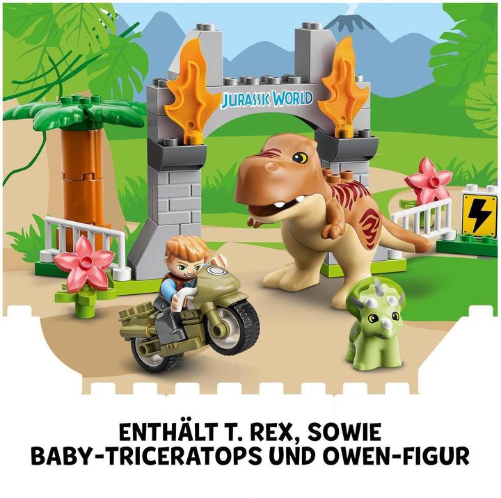 Actual product image LEGO Eruption of the T. Rex and Triceratops (10939)