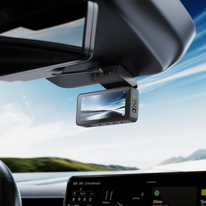 Produktbild Hoco Headphone with microphone car camera with display 3,69" 2K GPS DV11 silvery gray (Bluetooth, WLAN, GPS-Empfänger)