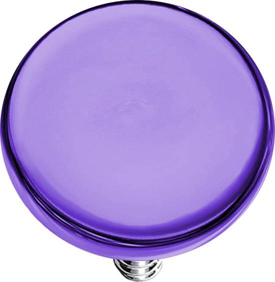 Star Piercing Dermal Anchor Scheibe violett mit Titanium Beschichtung (Chirurgenstahl 316L, ohne Messing)