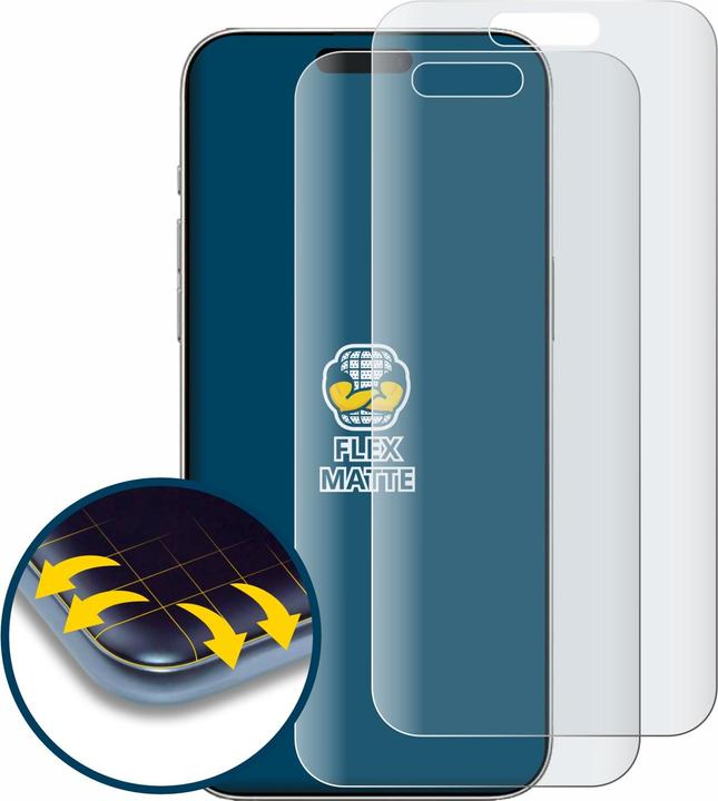 Image du produit BROTECT Film de protection plein écran Film de protection d'écran Mat Antireflet (2 pièce(s), Apple iPhone 16)