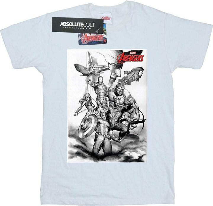 Image du produit Mens Avengers Assemble Team Sketch T-Shirt (L)
