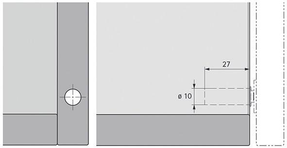 Actual product image Hettich Push-to-open lock, for drilling in
