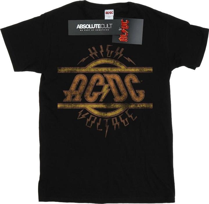 Produktbild AC/DC High Voltage BaumwollTShirt mit DistressedLogo Mädchen (140, 146)