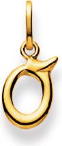 Natsumi Schmuck Anhänger Buchstabe O Gelbgold 18K/750 (750/18 K Gelbgold)