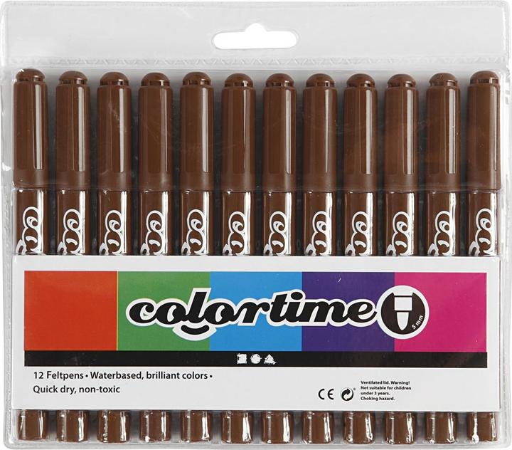 Immagine prodotto Creativ Company Penne Jumbo Bruine, 12pcs. (Marrone, 5 mm, 12 x)