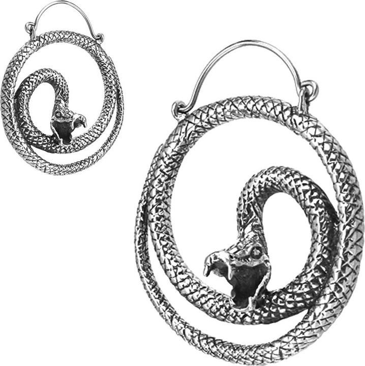 Produktbild Star Piercing Ohrring silber Schlange (Messing)