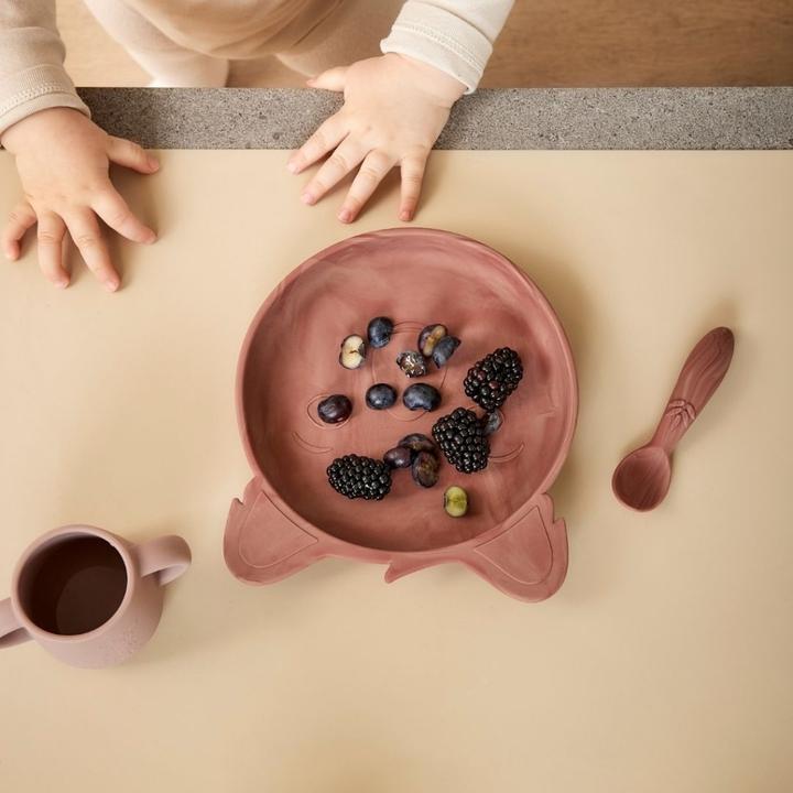 Image du produit Nuuroo Set d'assiettes en silicone Koala Marbre Rouge