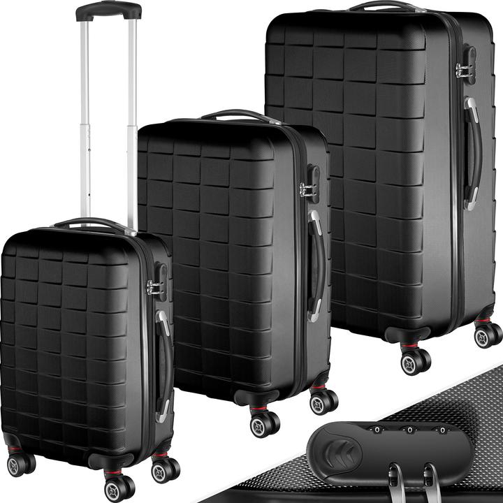 Image du produit tectake Jeu de 3 trolleys (98 l, M (50 - 90l), L (90 - 115l))