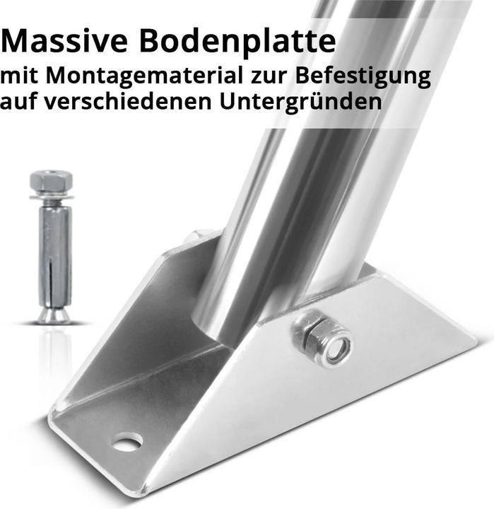 Produktbild Stahlwerk Parkbügel umlegbar inklusive Vorhängeschloss Parkplatzsperre klappbar